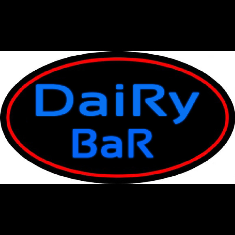 Dairy Bar With Logo Enseigne Néon