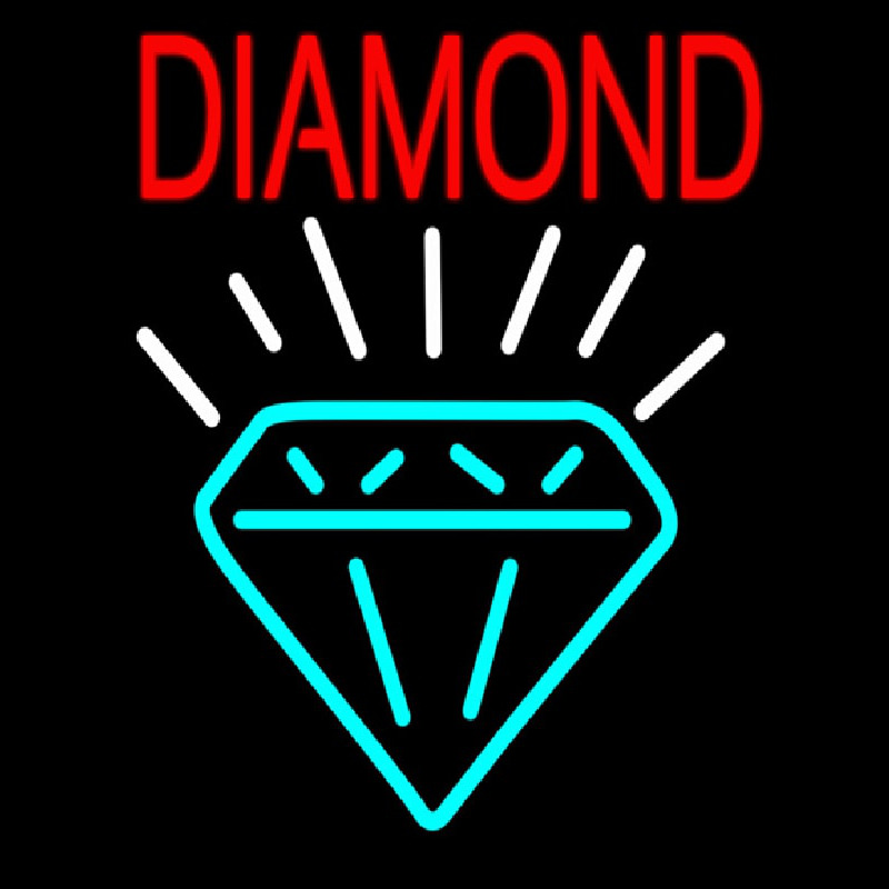 Diamond With Logo Enseigne Néon