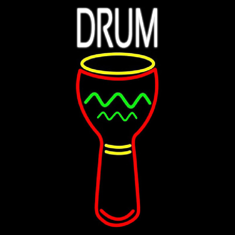 Djembe Drum 1 Enseigne Néon