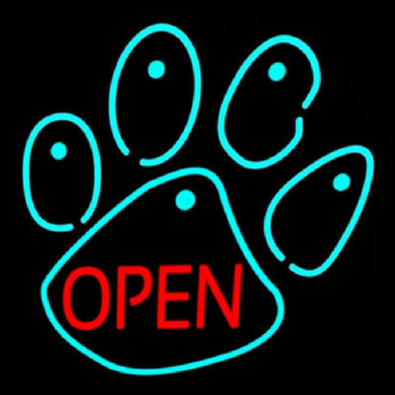 Dog Open Logo Enseigne Néon