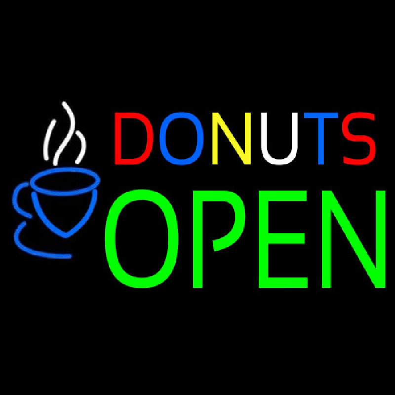 Donuts Open Enseigne Néon