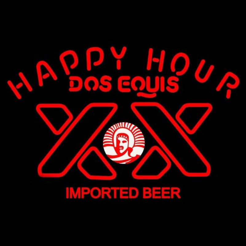 Dos Equis Beer Happy Hour Beer Sign Enseigne Néon