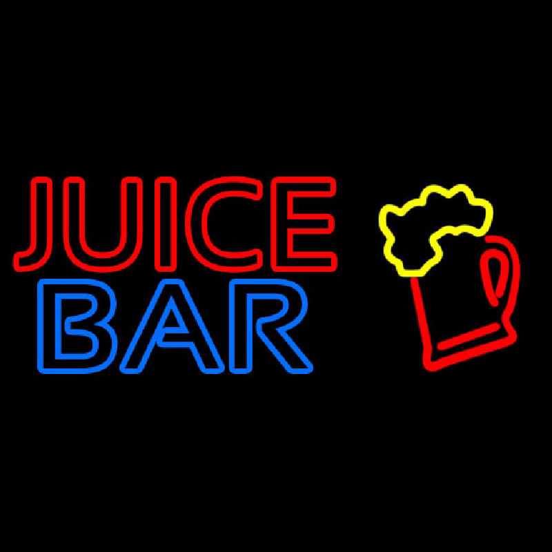 Double Stroke Juice Bar With Grapes Enseigne Néon