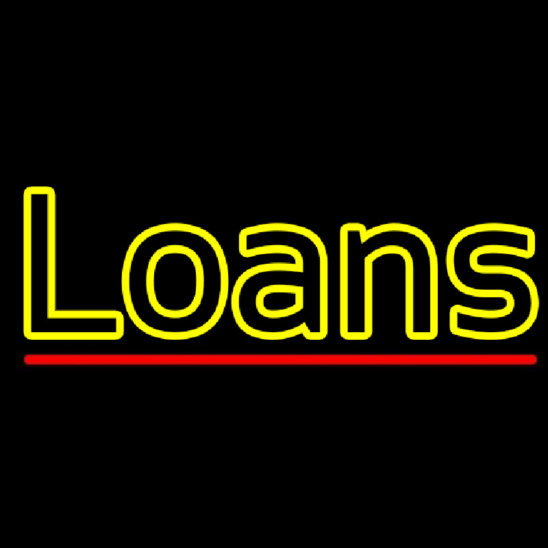 Double Stroke Loans With Red Line Enseigne Néon