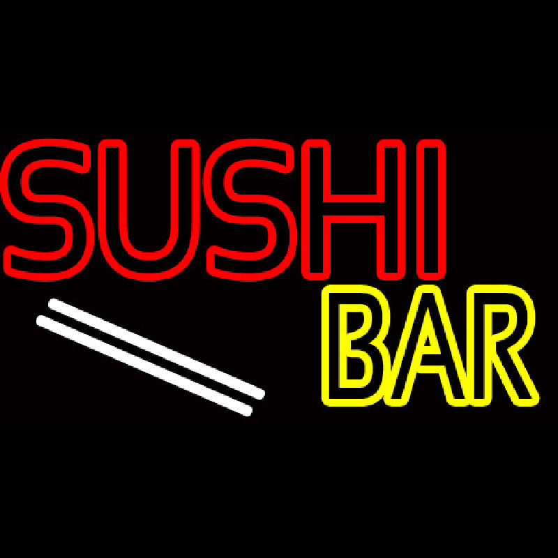 Double Stroke Sushi Bar  Enseigne Néon
