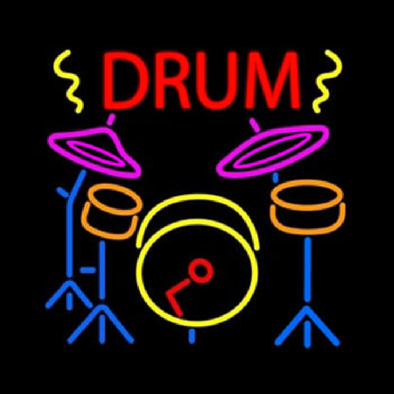 Drum Set  Enseigne Néon