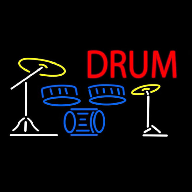 Drum Set 1 Enseigne Néon