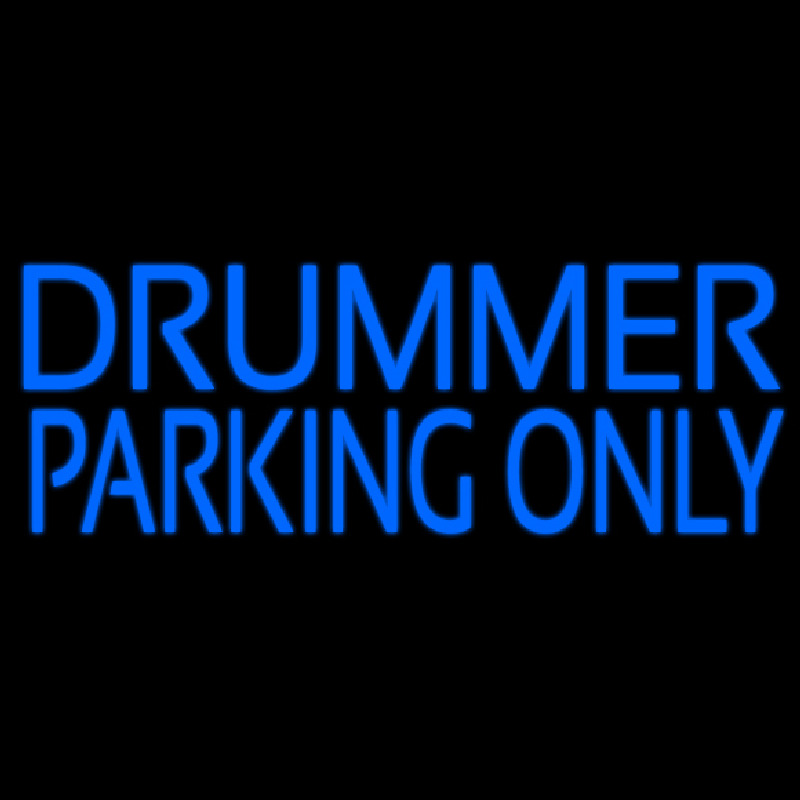 Drummer Parking Only 2 Enseigne Néon