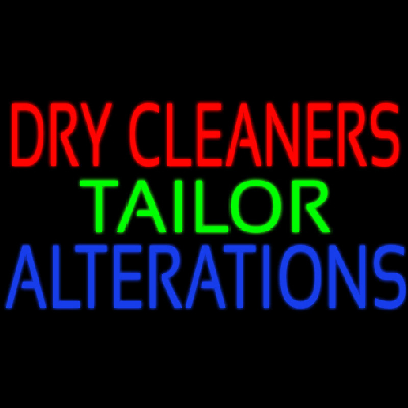 Dry Cleaners Tailor Alterations Enseigne Néon