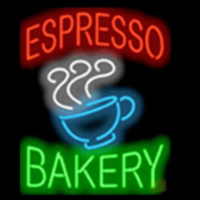 Espresso Bakery Enseigne Néon