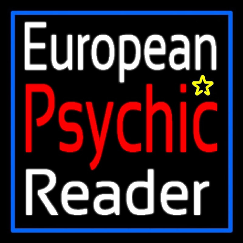 European Psychic Reader Enseigne Néon
