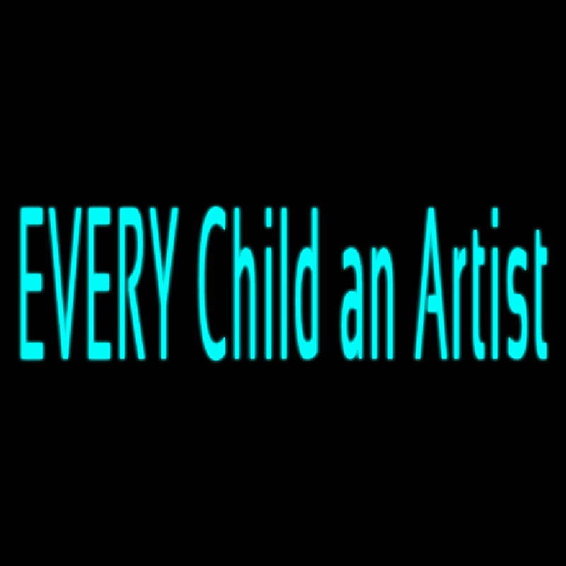 Every Child An Artist Enseigne Néon