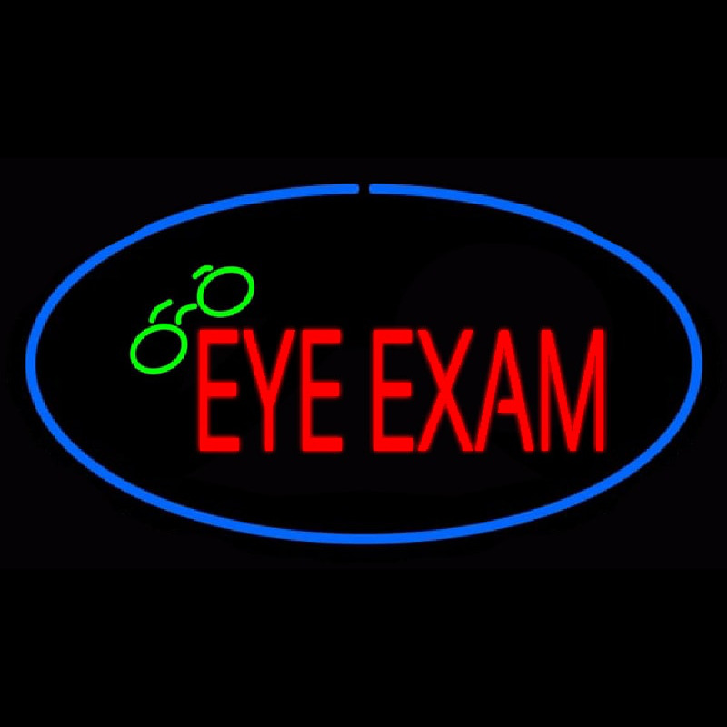 Eye E ams Oval Blue Enseigne Néon