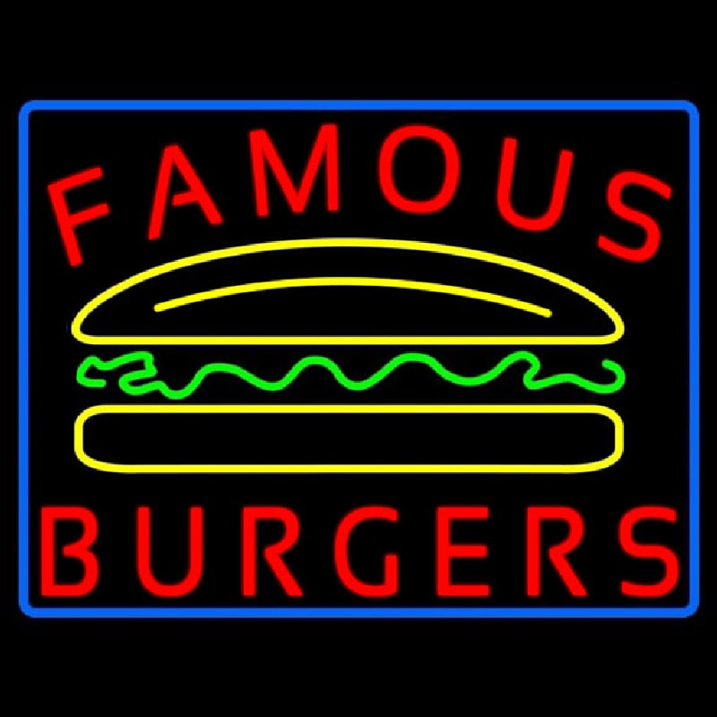 Famous Burgers Enseigne Néon