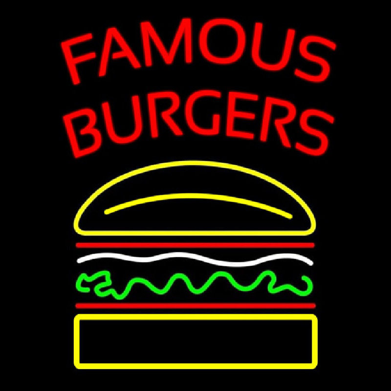 Famous Burgers Enseigne Néon