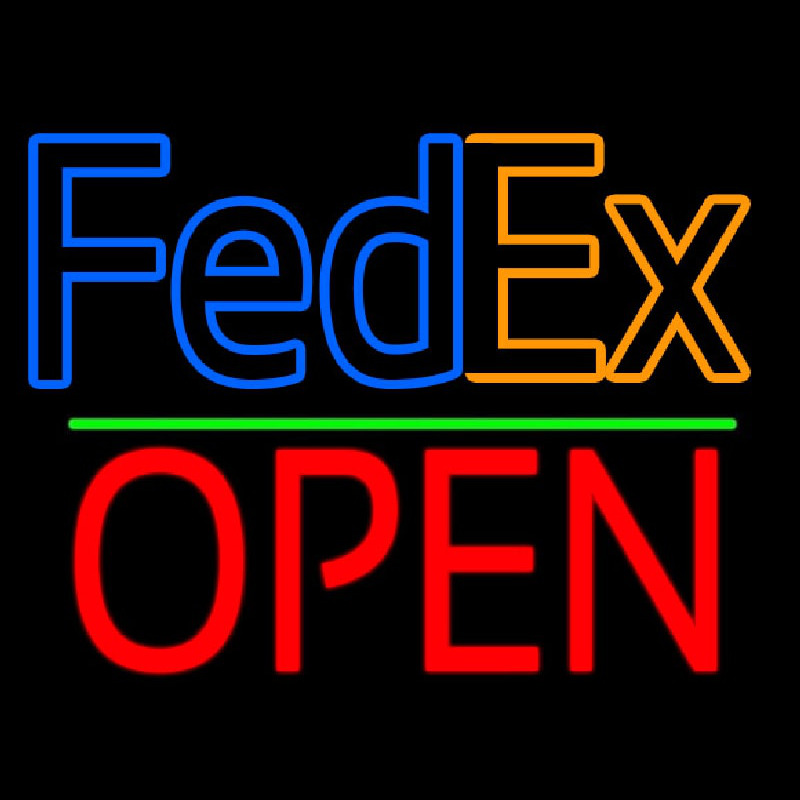 Fede  Logo With Open 1 Enseigne Néon