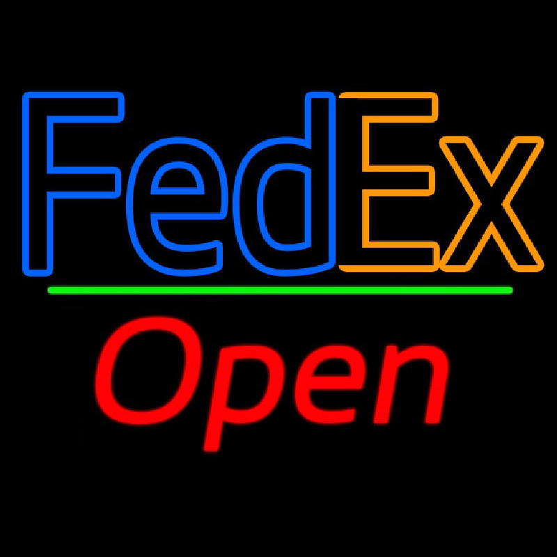 Fede  Logo With Open 2 Enseigne Néon