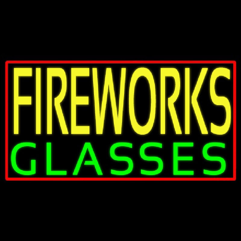 Fire Work Glasses 1 Enseigne Néon