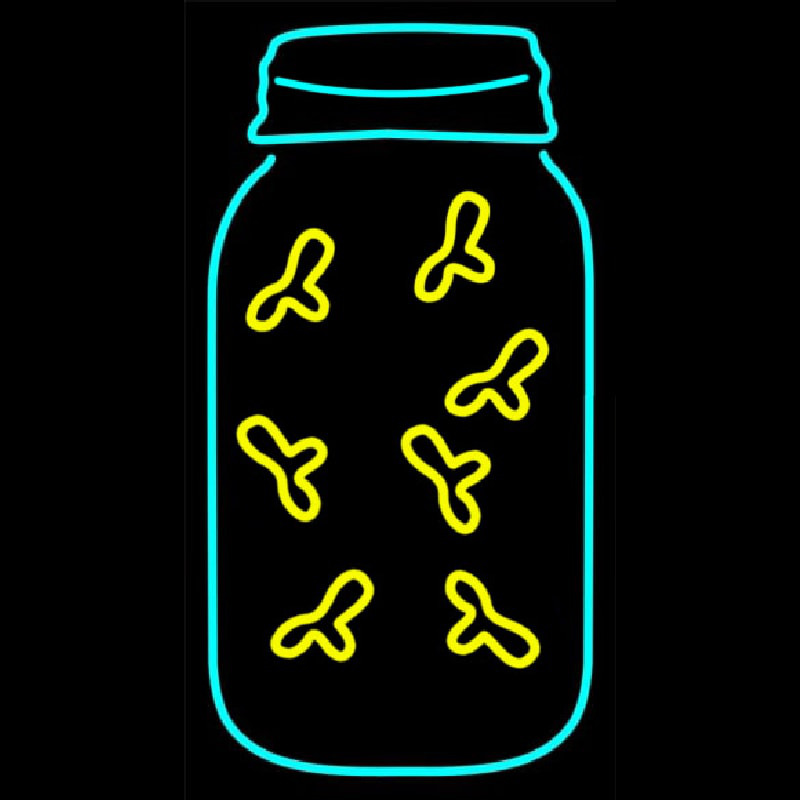 Fireflies In A Jar Enseigne Néon