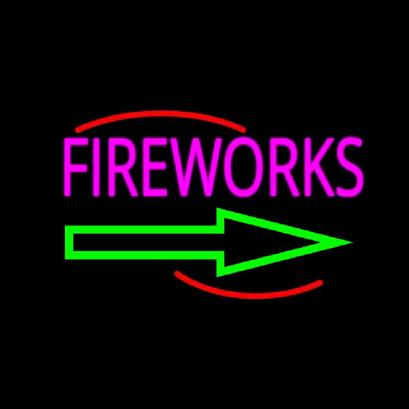 Fireworks With Arrow 2 Enseigne Néon