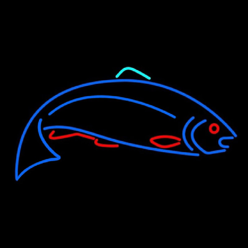 Fish Blue 1 Enseigne Néon