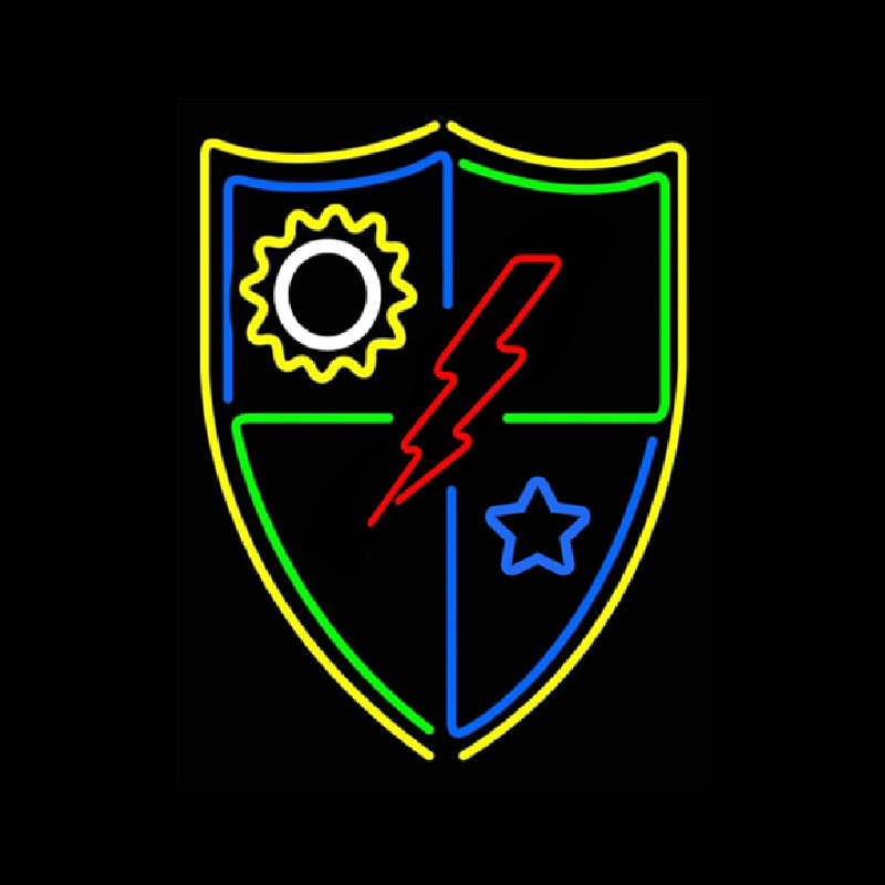 Flash Shield Logo Enseigne Néon