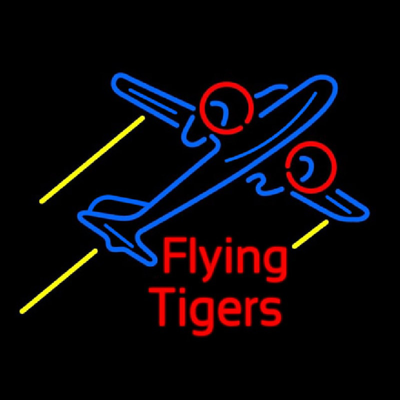 Flying Tigers Airplane Enseigne Néon