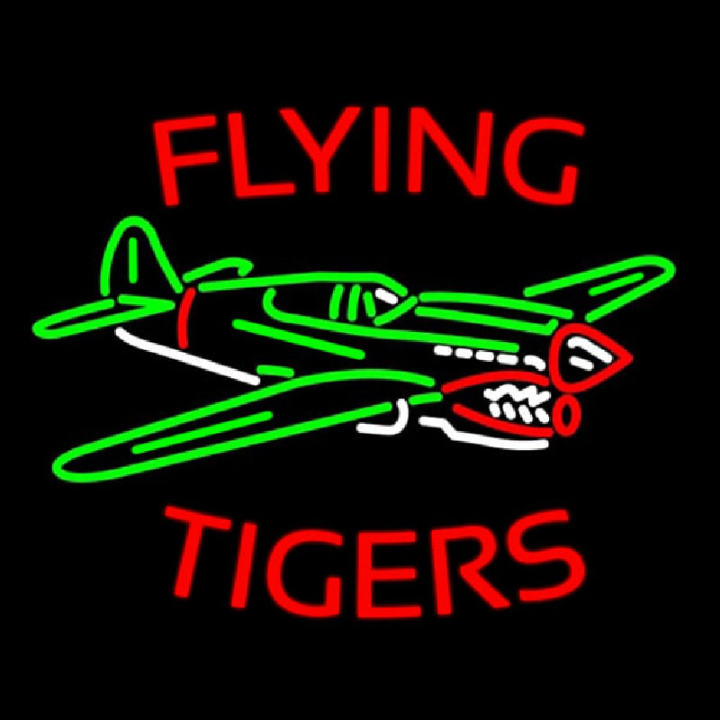 Flying Tigers Airplane Enseigne Néon