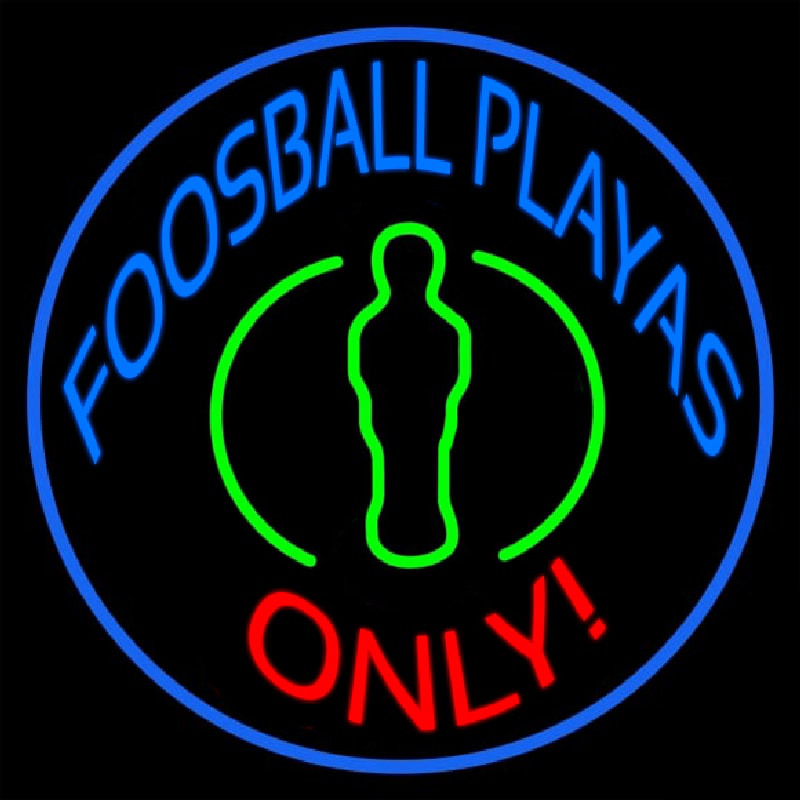 Foosball Playas Only Enseigne Néon