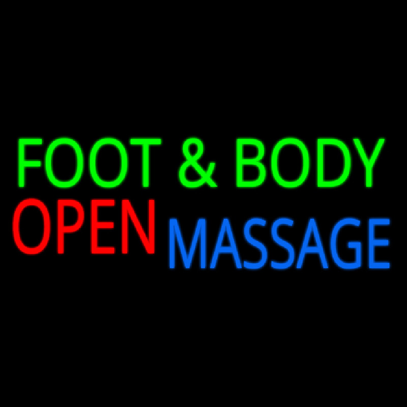 Foot And Body Massage Open Enseigne Néon