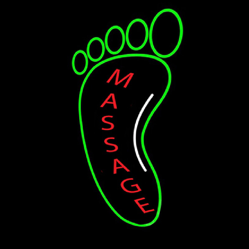Foot Massage Logo Enseigne Néon