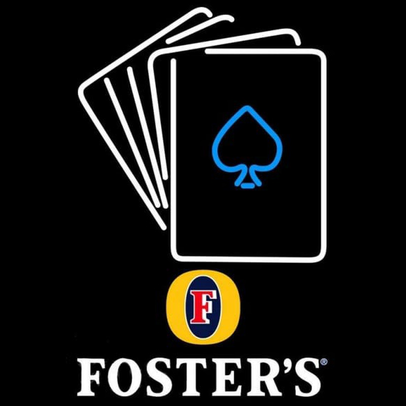 Fosters Cards Beer Sign Enseigne Néon