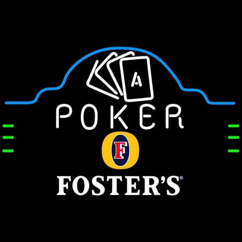 Fosters Poker Ace Cards Beer Sign Enseigne Néon