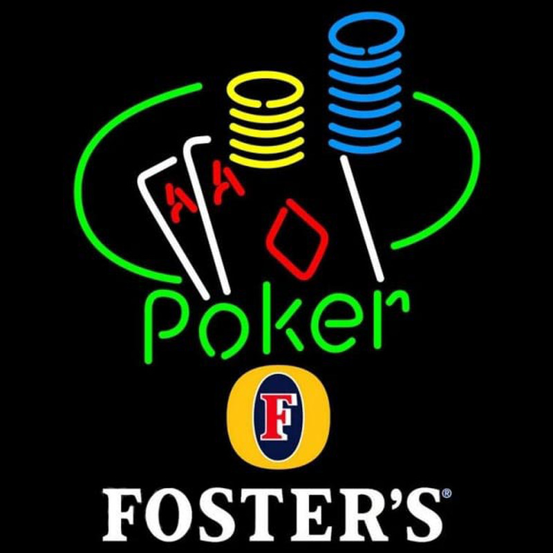 Fosters Poker Ace Coin Table Beer Sign Enseigne Néon