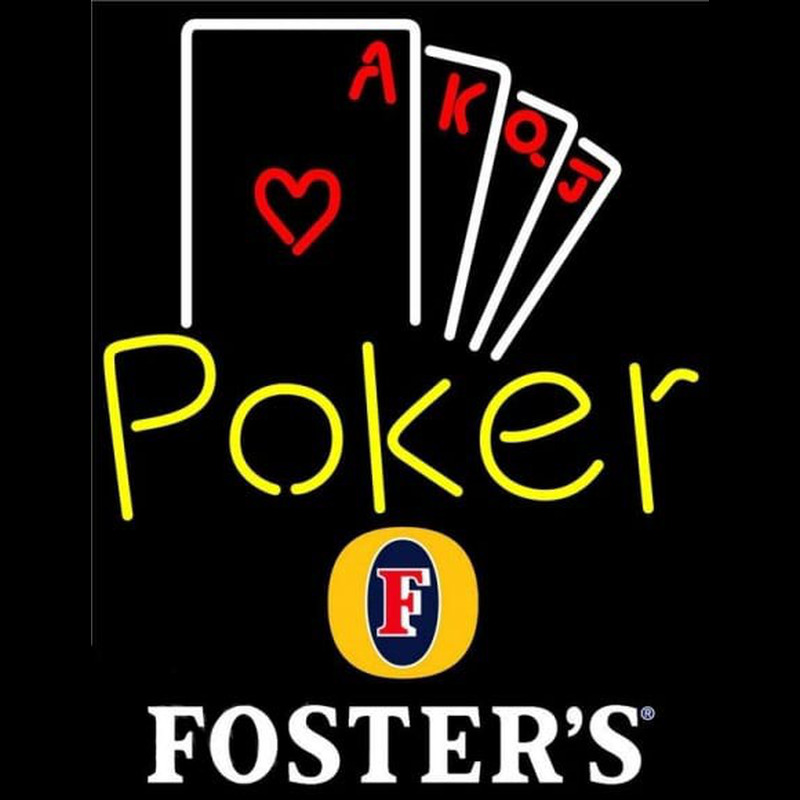 Fosters Poker Ace Series Beer Sign Enseigne Néon