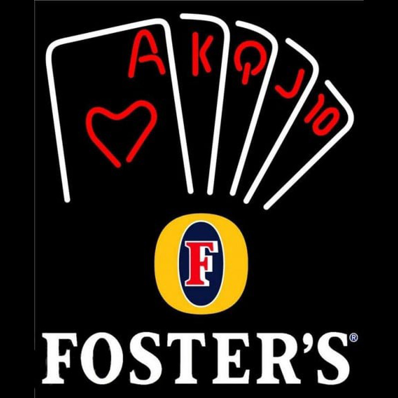 Fosters Poker Series Beer Sign Enseigne Néon