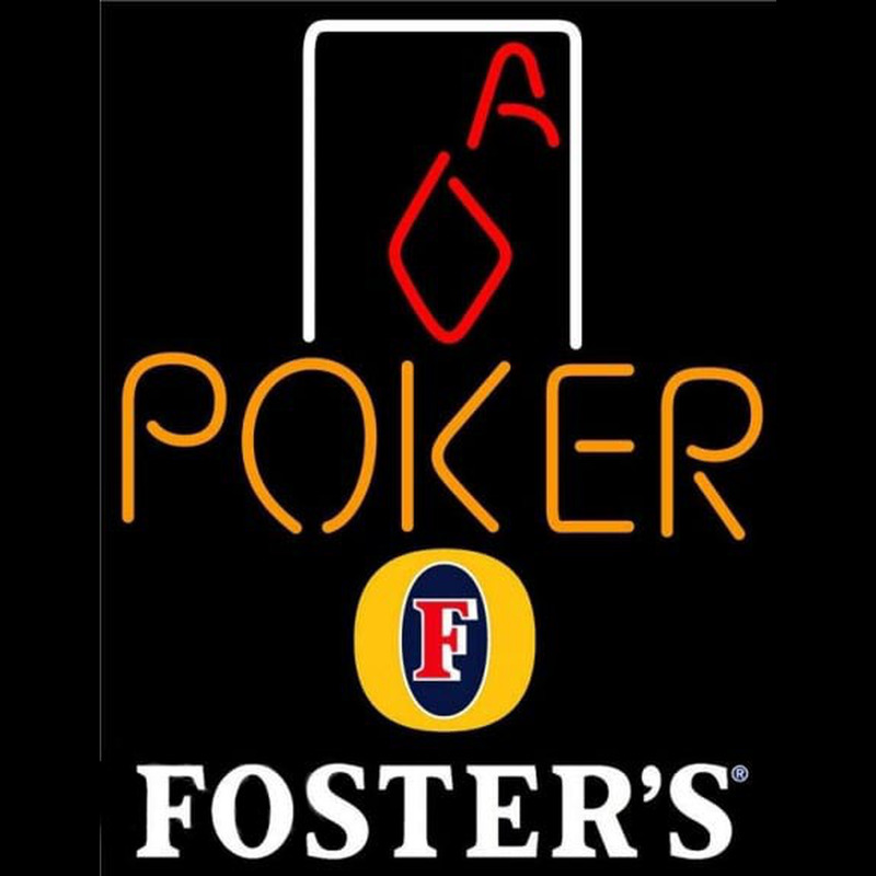 Fosters Poker Squver Ace Beer Sign Enseigne Néon