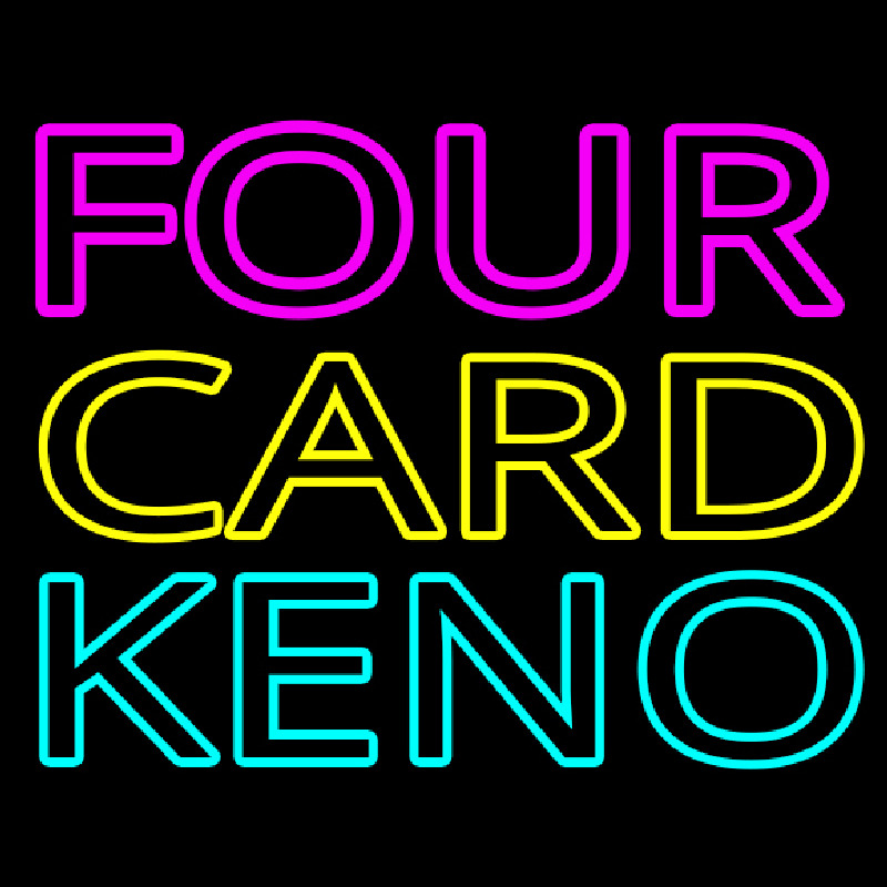 Four Card Keno 1 Enseigne Néon