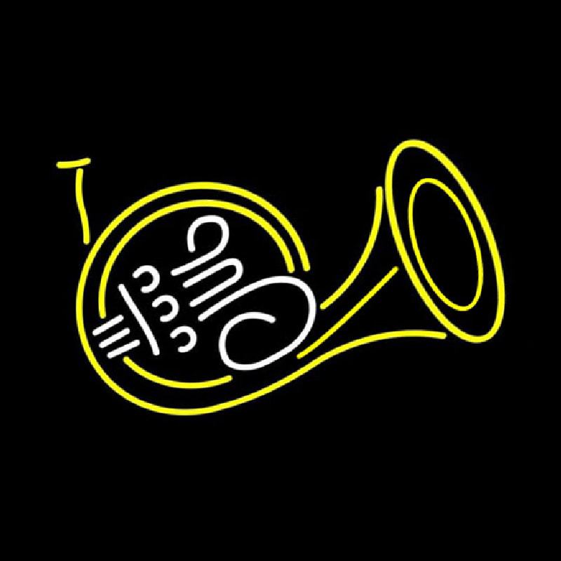 French Horn Enseigne Néon