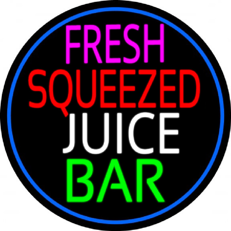 Fresh Squeezed Juice Bar Enseigne Néon