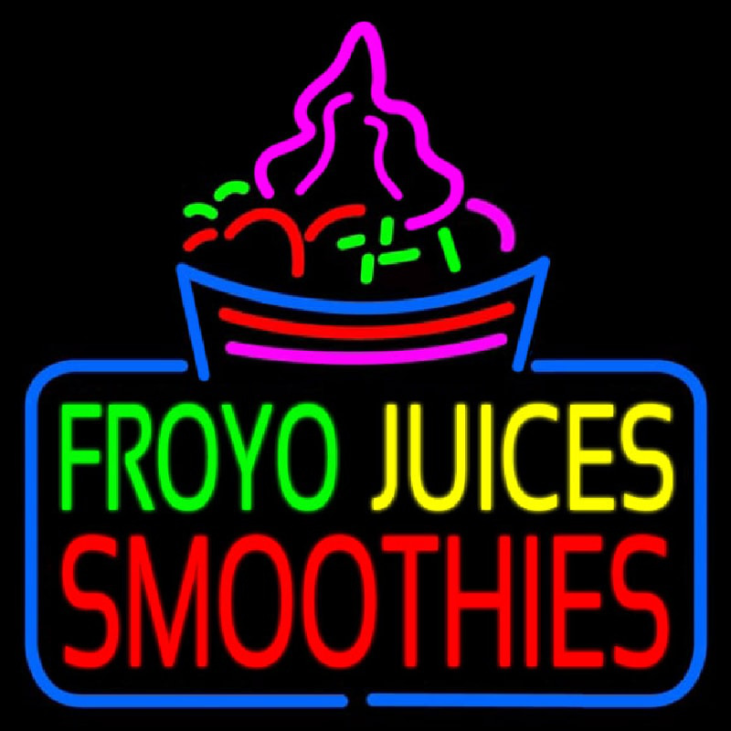 Froyo Juices Smoothies Enseigne Néon