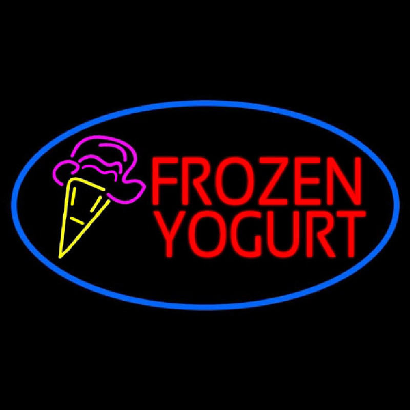 Frozen Yogurt With Logo Enseigne Néon