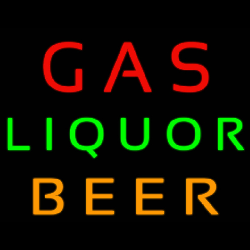 Gas Liquor Beer Enseigne Néon