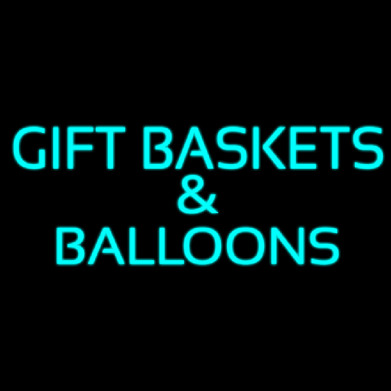 Gift Baskets Balloons Turquoise Enseigne Néon