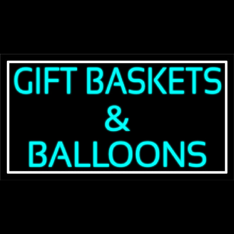Gift Baskets Balloons With Border Enseigne Néon