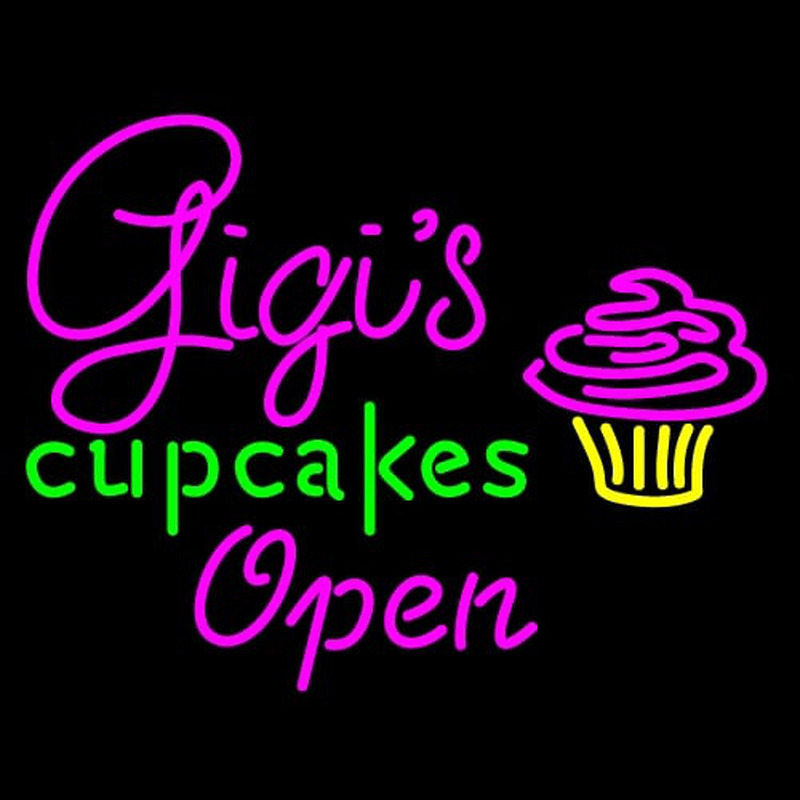 Gigi  Cup Cakes Enseigne Néon