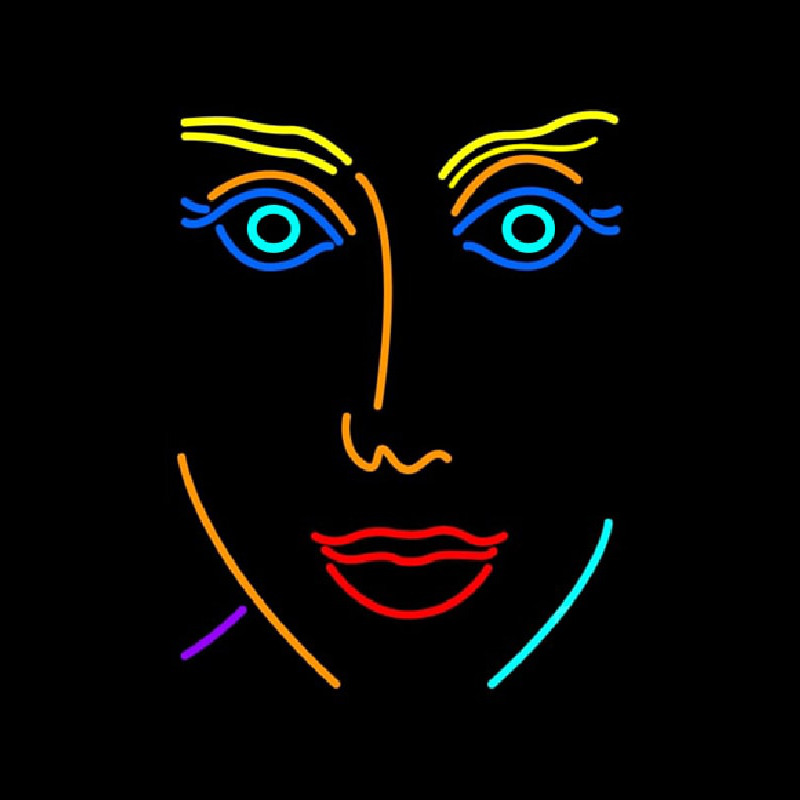 Girl Face Enseigne Néon