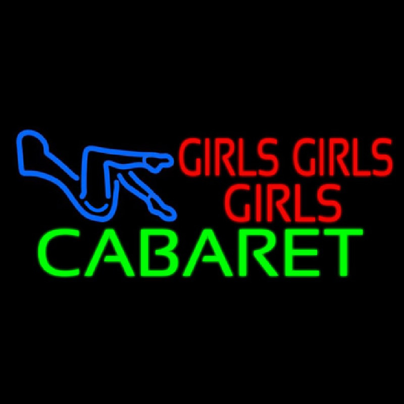 Girls Girls Girls The Cabaret Girl Logo Enseigne Néon