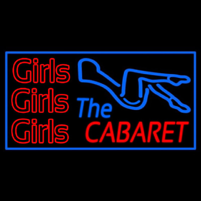 Girls Girls Girls The Cabaret Girl Logo Enseigne Néon