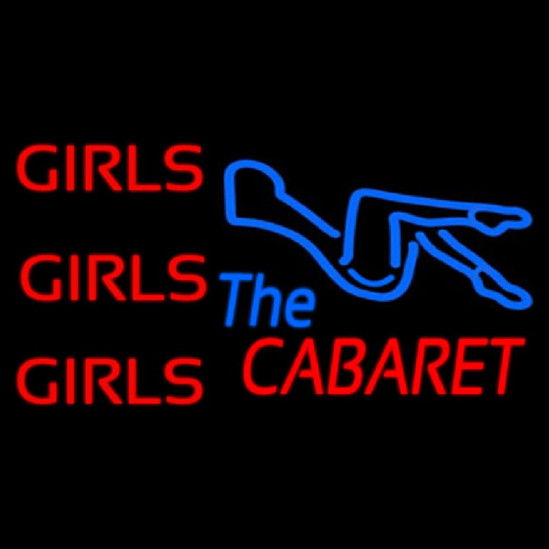 Girls Girls Girls The Cabaret Girl Logo Enseigne Néon
